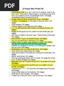 12 Angry Men Props List
