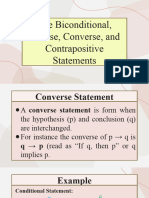 The Biconditional Converse Inverse and Contrapositive