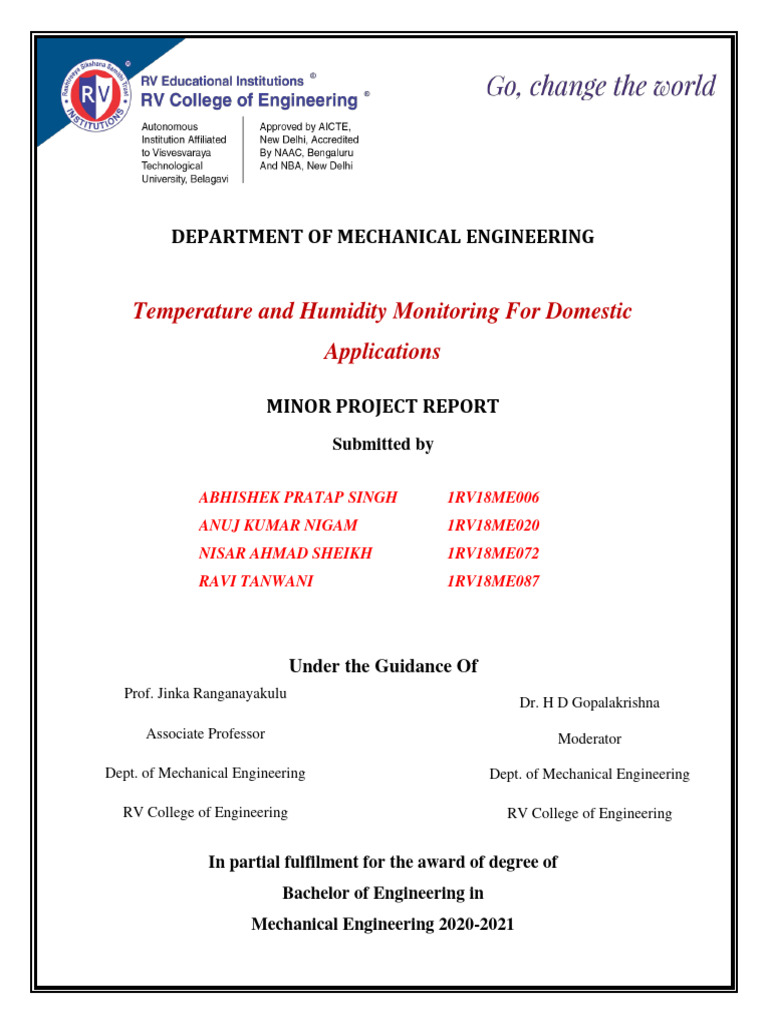 Temperature & Humidity Monitoring IoT System | PDF | Internet Of Things ...