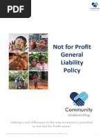 Community Underwriting Not For Profit General Liability Policy Wording CUW GL 0922 1