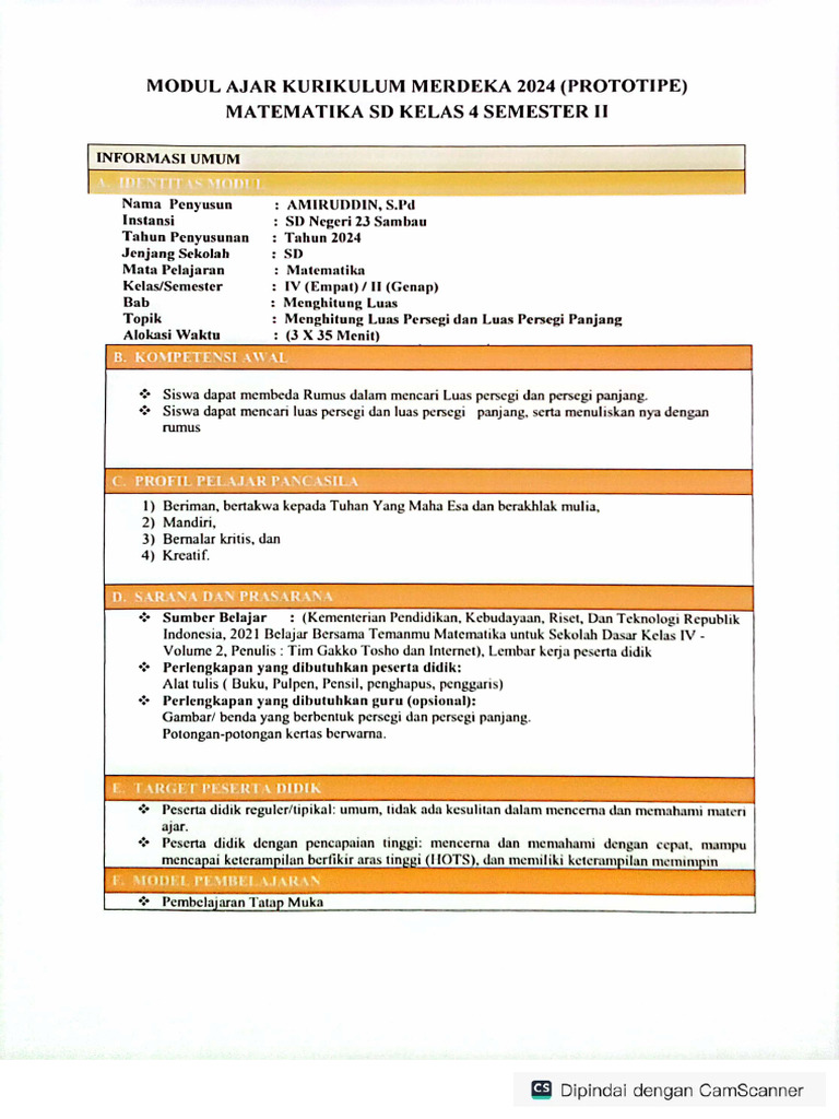 Modul Ajar Kurikulum Merdeka Kelas 4 | PDF