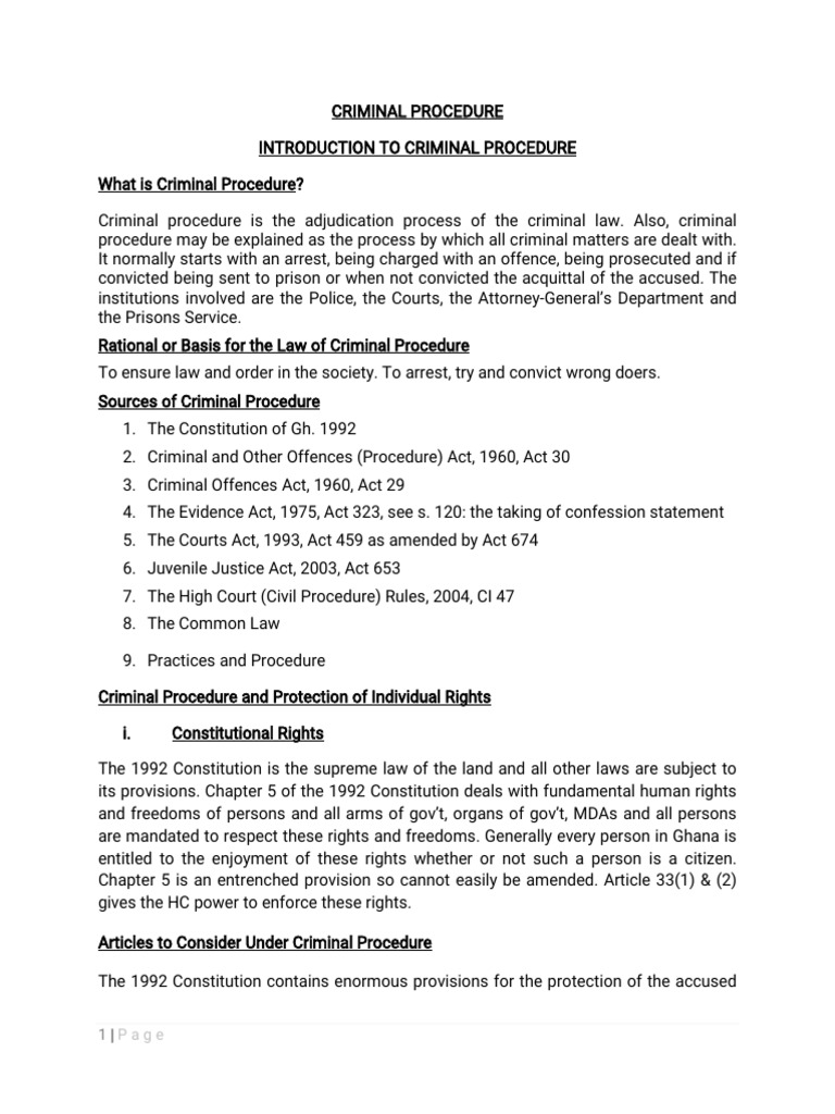 Criminal Procedure Notes-1 | PDF | Science & Mathematics