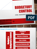 1.0 Budgetory Control - Introduction