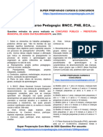 Questões Concurso Pedagogia - BNCC, PNE, ECA, ...