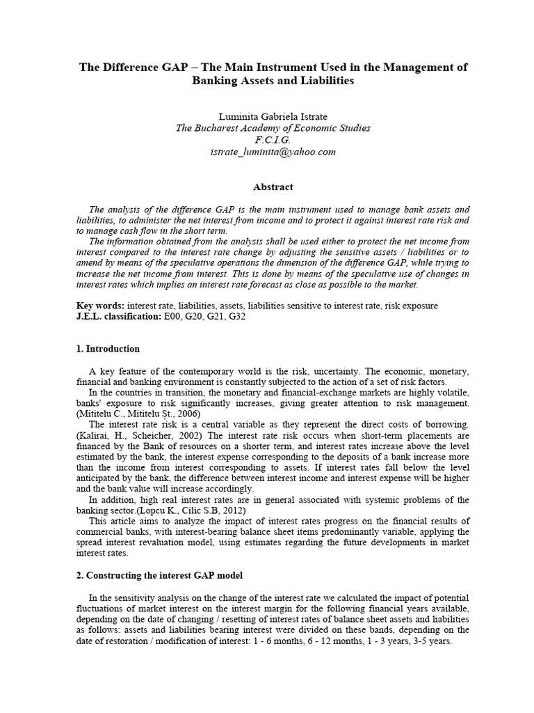 Istrate - Luminita Gabriela | PDF | Interest | Interest Rates