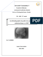 La Téléradiographie de Profil Et Les Analyses Céphalométriques en ODF DR GHERS.N
