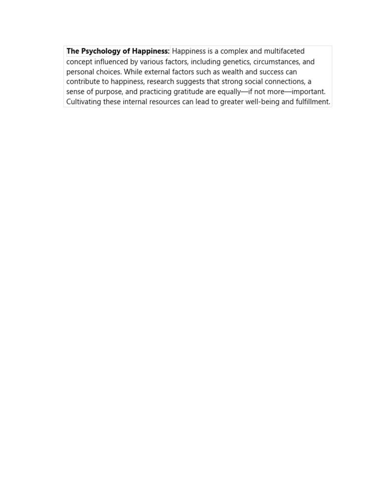 The Psychology Of Happiness Pdf