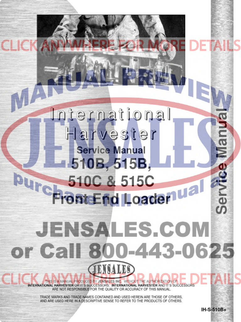 INTERNATIONAL HARVESTER SHOP MANUAL intelligence overview