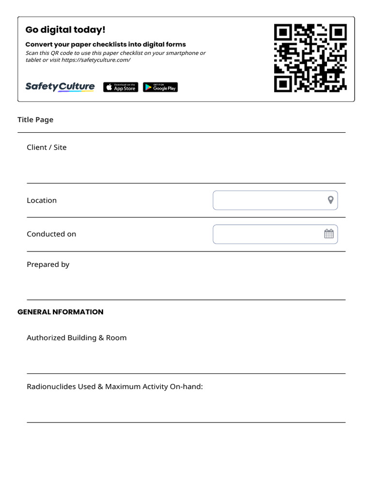 Laboratory Radiation Safety Checklist PDF Safety Radioactivity