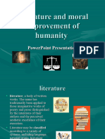 Literature and Moral Improvement of Humanity