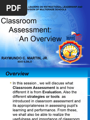 Classroom Assessment - An Overview