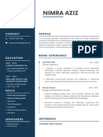 Blue Simple Professional CV Resume