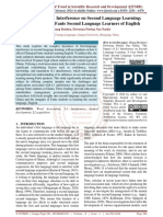 The Impact of L1 Interference On Second Language Learning A Case Study of Fante Second Language Learners of English