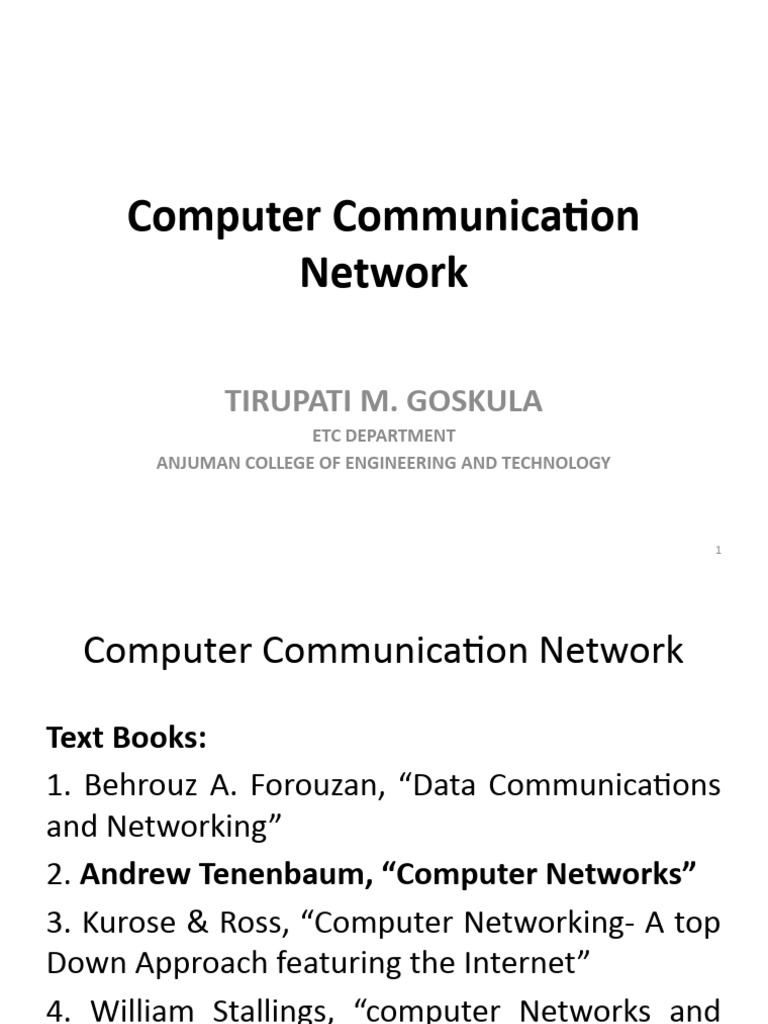 6tirupati Computer Communication Network | PDF | Osi Model | Computer ...