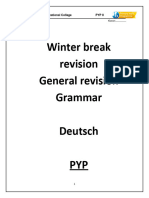 Winter Break Revision PYP 8