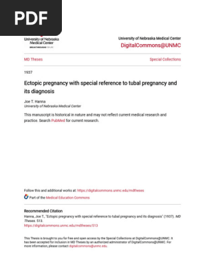 Ectopic Pregnancy With Special Reference to Tubal Pregnancy and i