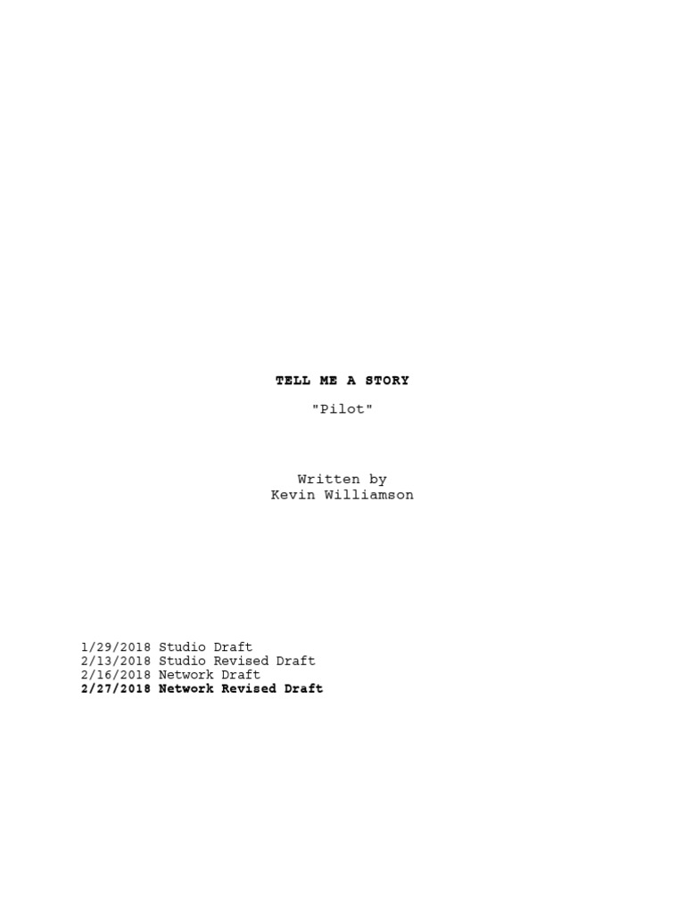 Tell Me A Story 1x01 - Pilot | PDF
