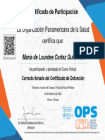 Curso Virtual Sobre El Correcto Llenado Del Certificado de Defunción, RELACSIS-Certificado de Aprobación 356611