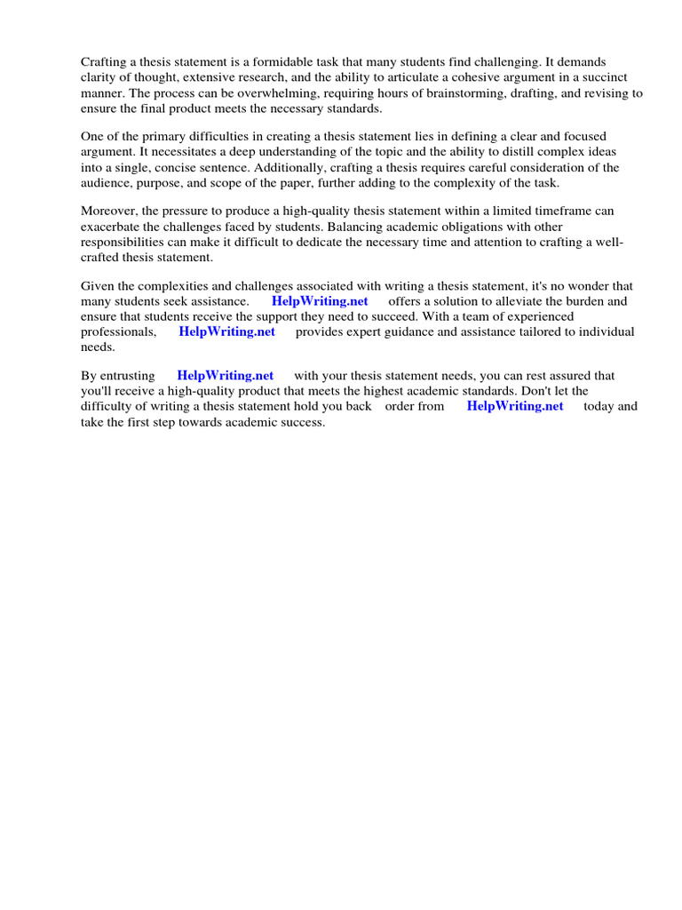 How To Properly Make A Thesis Statement | PDF | Essays | Thesis