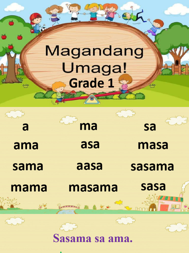Grade 1 Filipino Lesson 1 | PDF