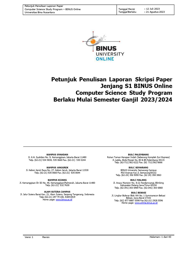 Semester ganjil 2023 2024 bol petunjuk penulisan skripsi paper computer