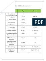 Year 9 Midyear Exam Revision Sheet 