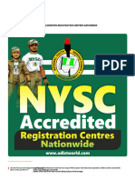 NYSC Accredited Registration Centres Nationwide - ADLATWORLD