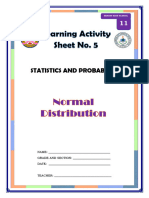 Learning Activity Sheet 5 Statistics Probability 1