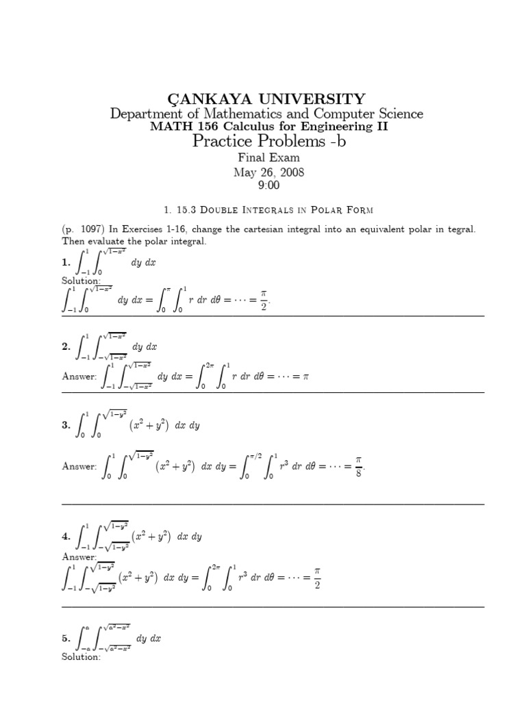 Calculus Practice for Engineers | PDF | Triangle | Analytic Geometry