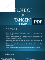 Slope of A Tangent Line and Derivative