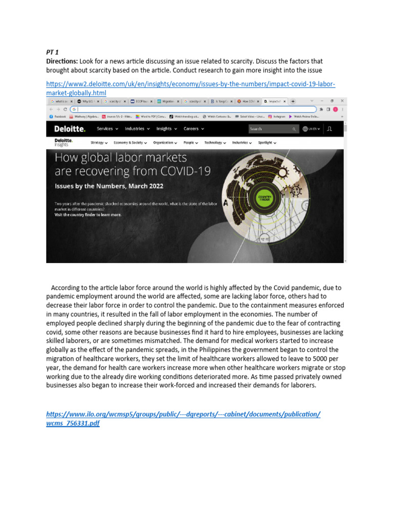Impact of COVID-19 on Labor Scarcity | PDF | Labour Economics | Employment