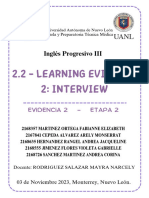 2.2 - Learning Evidence 2 Interview