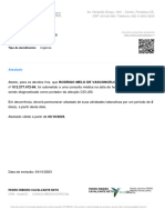 Atestado: CPF: Celular: (92) 98475-6258 Rodrigo Melo de Vasconcelos