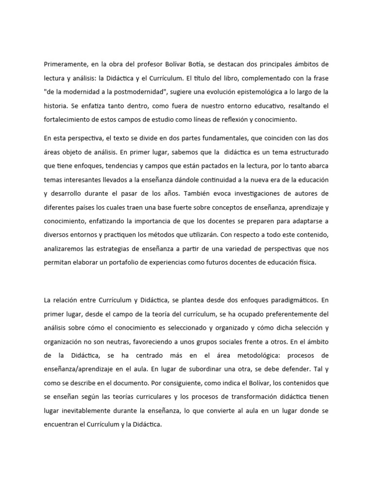 Didáctica y Currículum en Educación | PDF | Enseñando | Plan de estudios