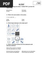 Comprehensive I.Q. Test Guide | PDF | Intelligence Quotient | Nature