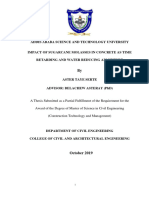 Impact of Sugarcane Molasses in Concrete As Time Retarding and Water Reducing Admixture