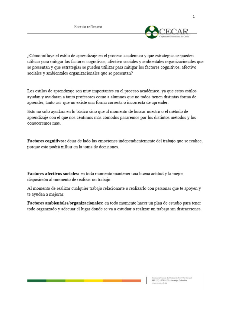 Estilos de Aprendizaje y Estrategias Académicas | PDF