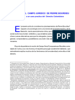 La Teoria Del Campo Juridico de Pierre Bourdieu