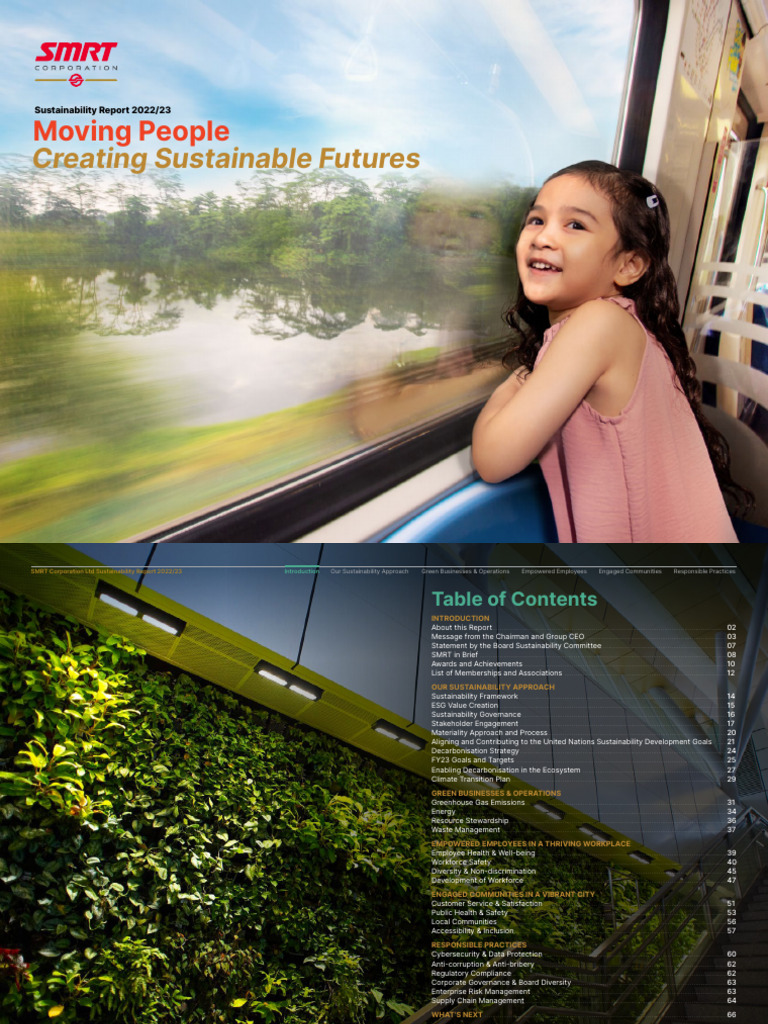 SMRT Sustainability Report 2022/23 | PDF | Sustainability | Sustainable ...