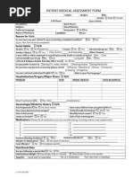 Patient Assessment Form For Adults