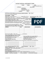 Patient Assessment Form For Adults