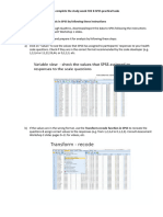 SEM2 2023-2024 - Sep-By-Step Instructions For Data Analysis - FOE B Study Week SPSS Practice Tasks