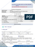 10. Đề Luyện Thi Đánh Giá Năng Lực Đại Học Quốc Gia TP HCM - Đề Số 9