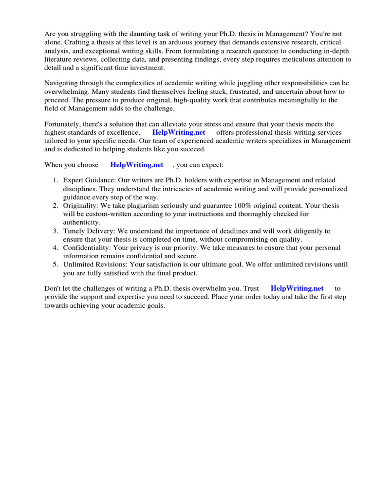 Thesis of phd in management pdf thesis doctor of philosophy