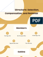 Board of Directors: Compensation and Removal