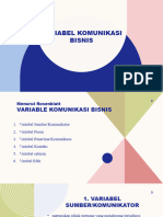 Variabel Komunikasi Bisnis