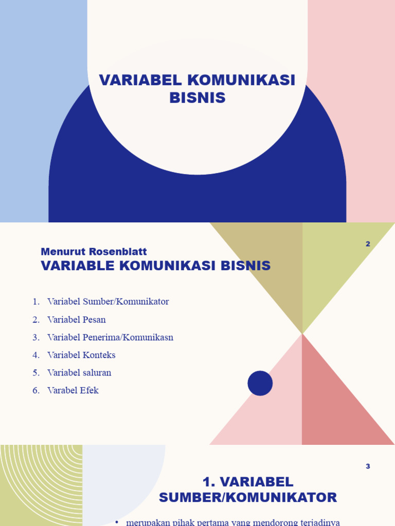 Variabel dalam Komunikasi Bisnis | PDF