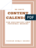 90-Day Content Calendar