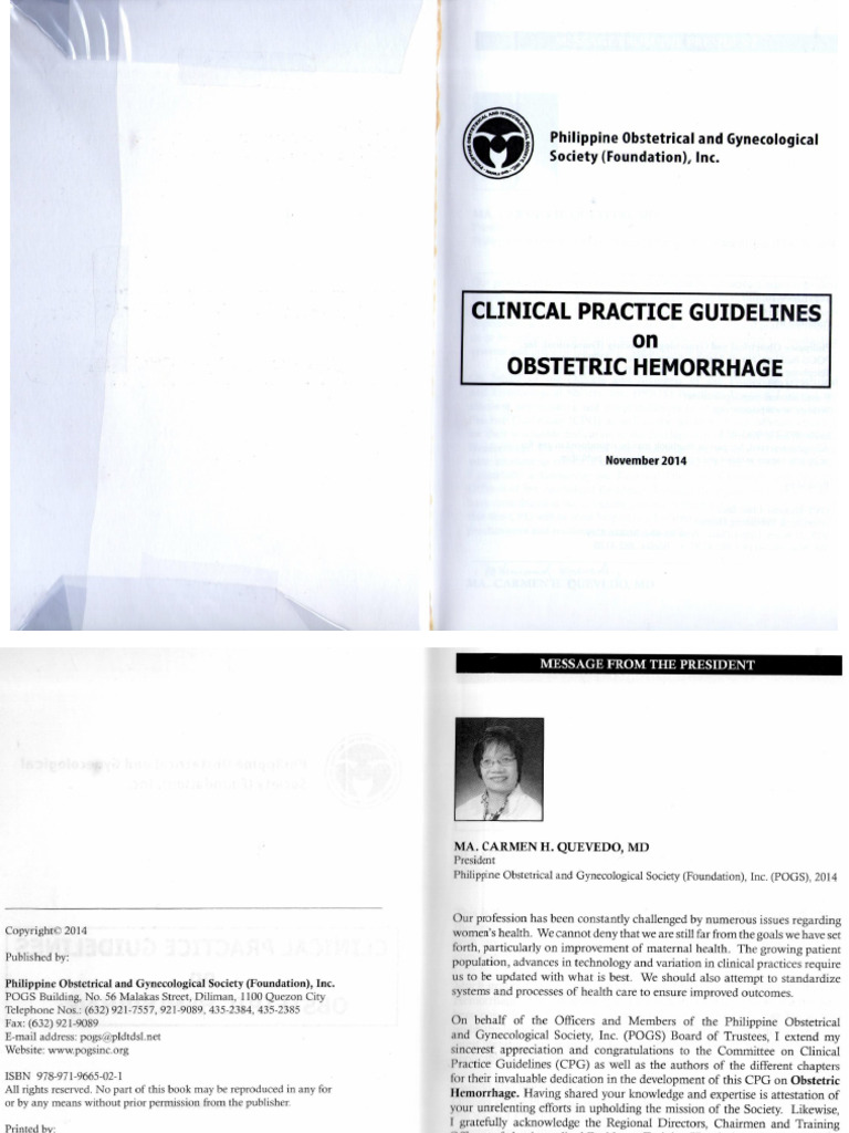 CPG - Obstetric Hemorrhage | PDF