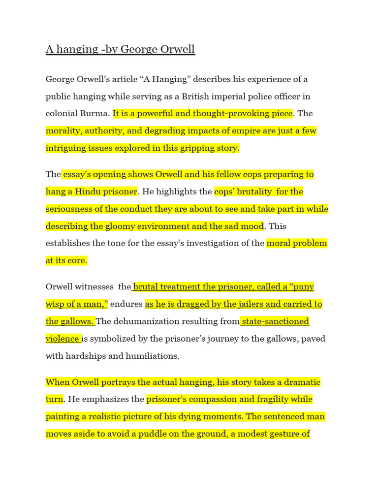 Orwell's Reflection on Imperialism | PDF | Poetry | Classics